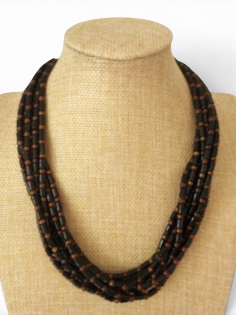Jay King DTR 925 Sterling Silver Multi-Strand Black & Amber Beaded Necklace - Picture 6 of 15